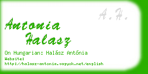 antonia halasz business card