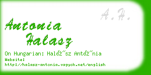 antonia halasz business card